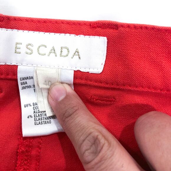 Escada Coral Raw Hem Denim Pants - Picture 6 of 14